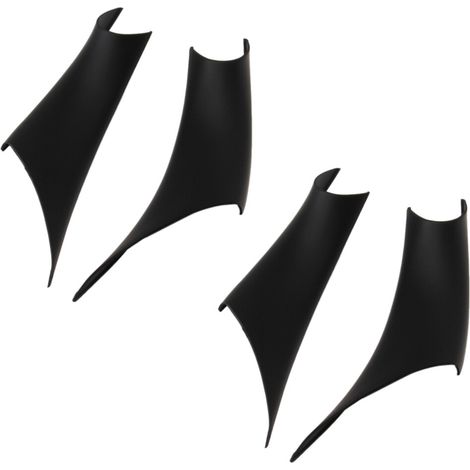4x Coperture protettive in ABS per maniglie interne delle portiere per Serie 3 e 4, modelli F30 e F35 (2013-2019), colore nero. (1/2)