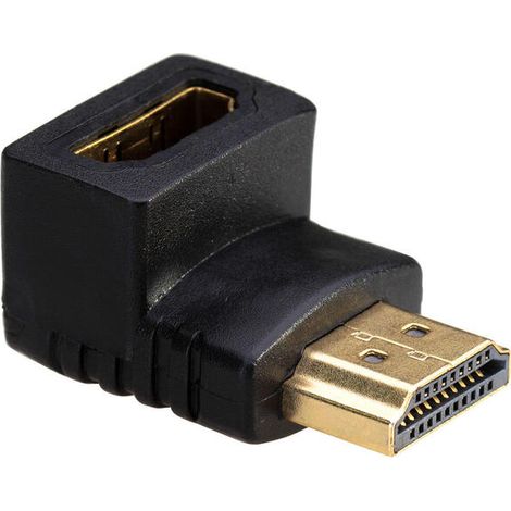 Adaptador AKYGA de 90° Akyga AK-AD-01 HDMI (macho) / HDMI (hembra) inclinado hacia arriba (1/2)