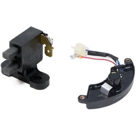 Régulateur de tension AVR universel pour générateur diesel essence 5-6.5KW 1PH 220V style demi-lune,Pièce de rechange pour Générateur de courant Porte-balai avec Balais de charbon pour 3 phases 400 V (1/5)