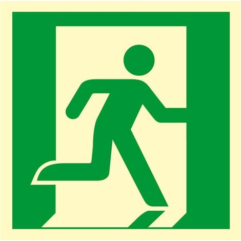Segnaletica procera evacuation sign plastica 15x15 cm