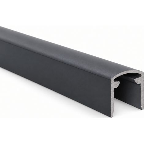 Abschlussprofil Aluminium für WPC Zaun - Anthrazitgrau RAL 7015 - 2,2x2,2cm - 1,5m