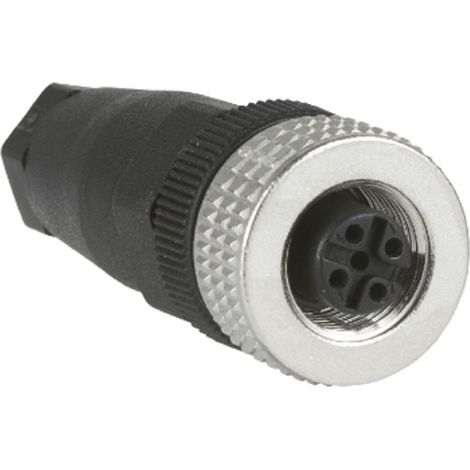 Schneider connettore con morsetti m12 femm dritto 4 pin xzcc12fdm40b