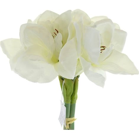 GASPER Amaryllis - Ritterstern Weiß 32 cm 3er Bund - Kunstblumen (1/3)