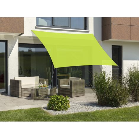 Voile d'ombrage Lanzarote - Vert Pomme - 360 x 360 cm - Carré - 244-78 - Polyester - 1,3 kg (1/2)