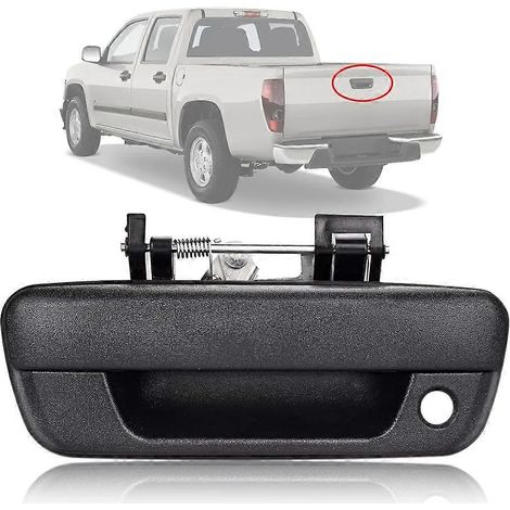 Poignée de hayon arrière noire avec serrure, compatible avec les pick-ups Chevrolet Colorado, GMC Canyon et Isuzu (2004-2012).