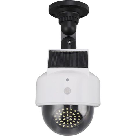 aqxreight Caméra Factice Solaire de sécurité Extérieure, Caméras de Surveillance Simulées à énergie Solaire avec Lumière LED Rouge Clignotante pour Caméra Intérieure et Extérieure Conçue (1/5)
