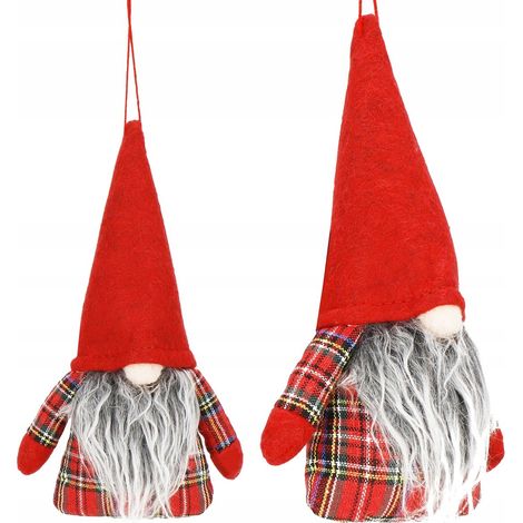 PENDENTI ALBERO DI NATALE 2 pezzi GNOMO APPESO DECORAZIONE PER ALBERO DI NATALE 21cm GNOMO