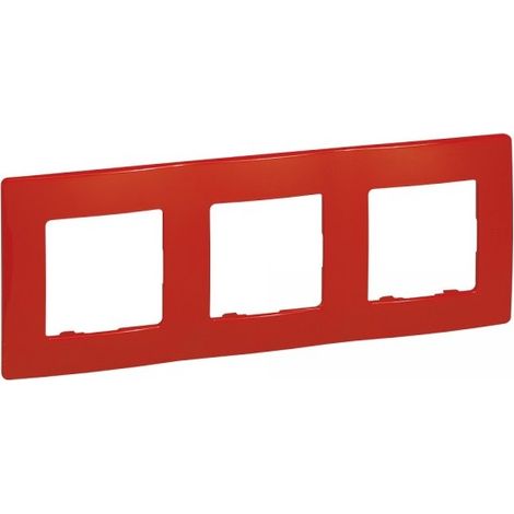 Legrand 096722 Dreifach-Schalterabdeckung Niloé – Coquelicot