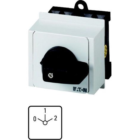 Inverseur cont.: 6 20A 0-1-2 60° à acc. encastré en tableau modulaire 000026985 EATON T0-3-8451/IVS