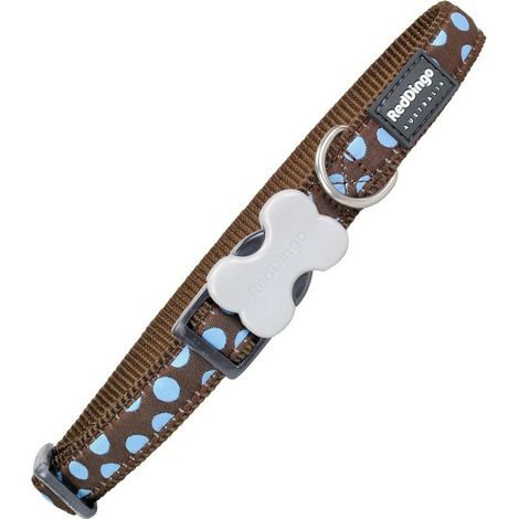 Collare per Cani Red Dingo Style Azzurro Pois (2 x 31-47 cm)