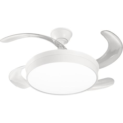Ventilatore da Soffitto con luce Perenz 7165 B CT Bianco - Ø 106 cm, 4 Pale a scomparsa, 6 Velocità, Motore DC 30W, Silenzioso (1/2)