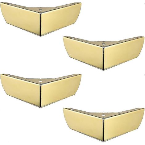 Pieds de meubles de cuisine à monter soi-même, 50 mm, adaptés aux tables basses, armoires, lits, canapés, en métal doré pur, lot de 4.