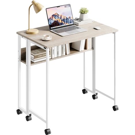 Escritorio plegable, diseño que ahorra espacio, fácil movilidad, trabajo (1/2)