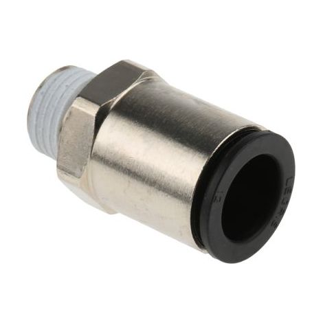 Adaptateur droit fileté Legris LF3000 vers Enfichable, 12 mm R 1/4 Mâle ( Prix pour Paquet de 2 )