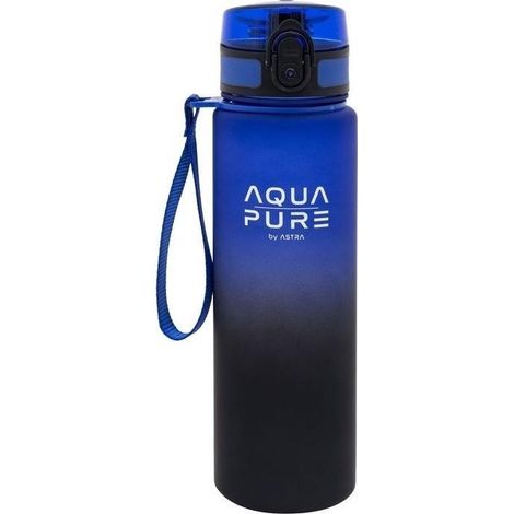 Bouteille Aqua Pure bleue/noire 600 ml astra
