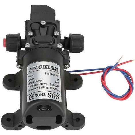 Pompe à eau auto-amorçante haute pression de 70 watts, 12 volts, durable et compatible avec l'irrigation et l'agriculture. (1/5)