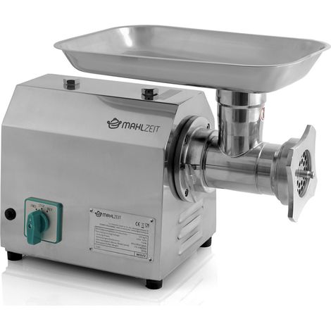 Hachoir à viande électrique 750W – 150kg/h – Acier inoxydable – Remplisseur de saucisses – Moteur silencieux – Mahlzeit — vue 2