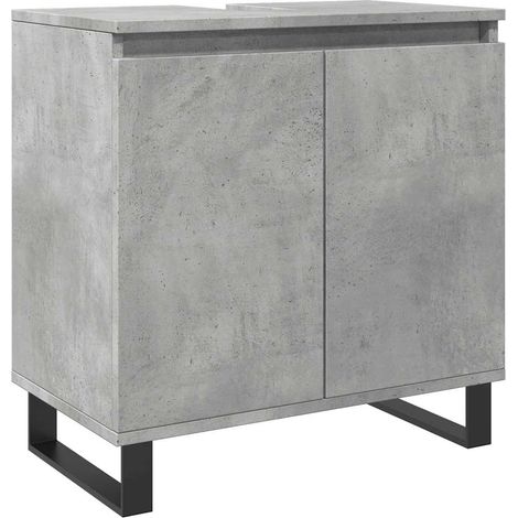 Maison Exclusive - Badschrank Betongrau 58 x 33 x 60 cm Holzwerks