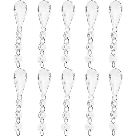 Pendentifs en acrylique, lot de 10, pour la décoration de la maison, du jardin et l'éclairage. (1/5)