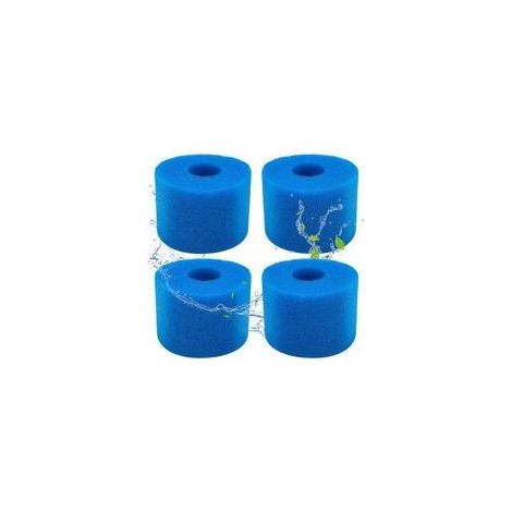 Lot de 4 filtres de Piscine en Mousse Filtre pour Intex Type S1 - Filtre en Mousse pour Spa, Piscine - Réutilisables et lavables - Éponge de Filtration de Type S1(4 pièces)
