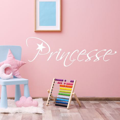 Sticker Mural - Princesse - 7x22 cm - Noir (1/3)