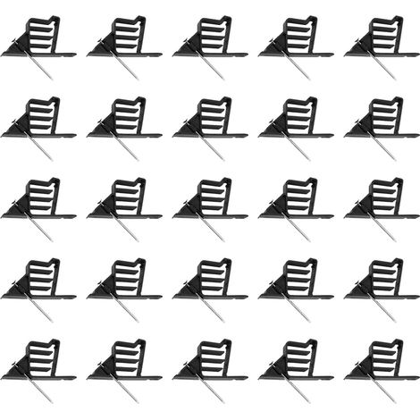 Lot de 25 attaches-câbles, clips de fixation avec clous en acier, attaches-câbles multi-usages pour câbles électriques, agrafes isolées pour la plupart des types de câbles, installation facile (1/5)