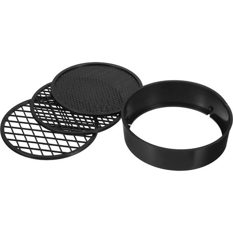 Lot de 3 Tamis à Sol en Plastique Noir Mailles Fines, Tailles Variées, Faciles à Nettoyer, pour Jardinage et Usage Éducatif en Extérieur (1/5)