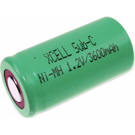 Batterie rechargeable XCELL NiMH Sub-C 1,2V-/3600mAh, 43,5x23 mm