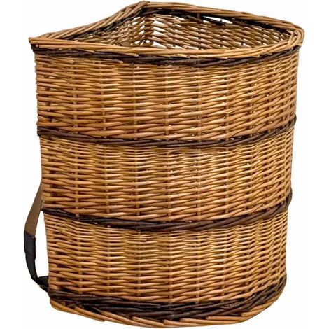 Weidenkorb mit Gurtband groß 52 cm x 38 cm h 48