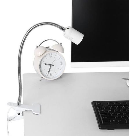 Lampe De Bureau - 50 Cm - Réglable - Pince - Métal Et Plastique - Pour Lecture Et Travail - 1 Pièce (1/4)