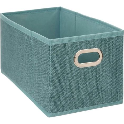 Boîte de Rangement Pliable "Nell" 15x31cm Pétrole Chiné (1/2)