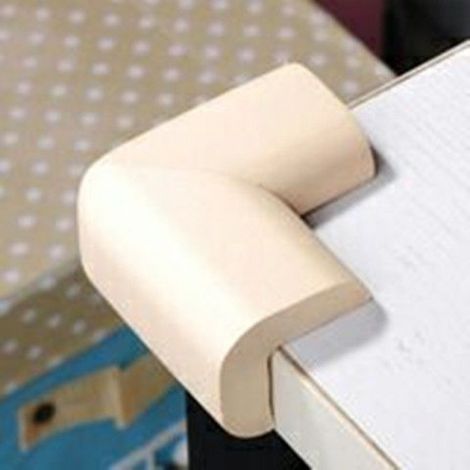 Couverture d'angle de bureau 8 pièces/ensemble couverture d'angle de sécurité pour bébé enfants coin de bureau couverture de Protection de bord bande Pad couverture d'angle de bureau 8 pièces blanc ca (1/2)