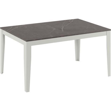 Tavolo allungabile antracite-bianco 80 cm x 130-290 cm H. 76 cm (1/3)