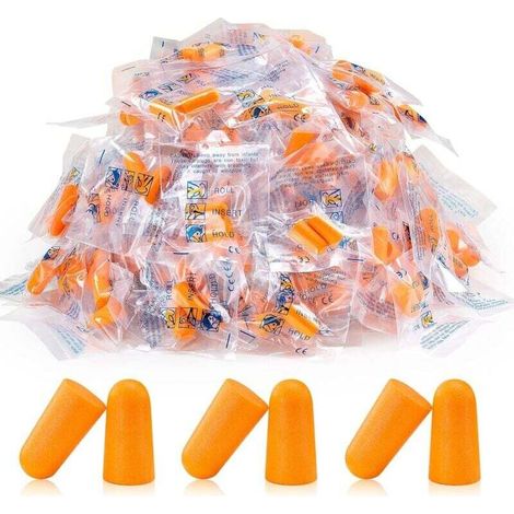 Packung mit 100 Paar ultraweichen Schaumstoff-Ohrstöpseln zur Lärm- und Schnarchdämpfung (1/5)