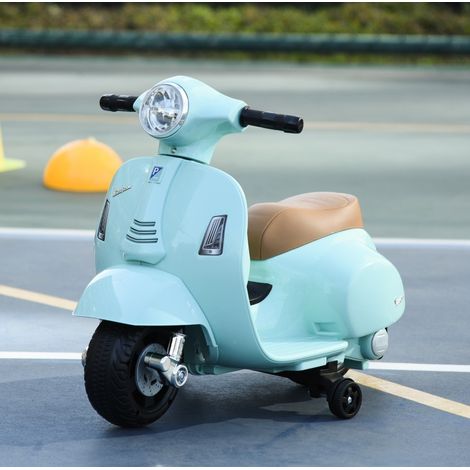 Moto elettrica per bambini 66.5x38x52 cm, a pedale, fari e clacson, seduta confortevole, metallo, verde (1/5)