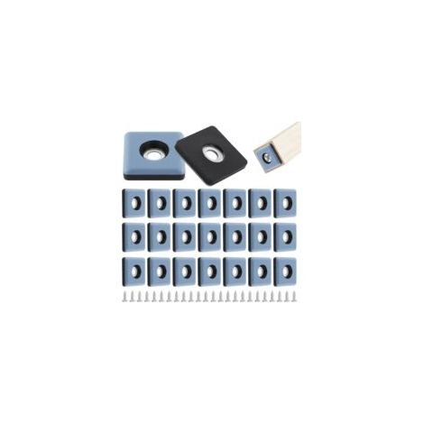 Juego de 24 deslizadores de teflón de 25 mm – Deslizadores para muebles atornillables – Resistentes al desgaste – Para suelos de madera y baldosas – Crezuo