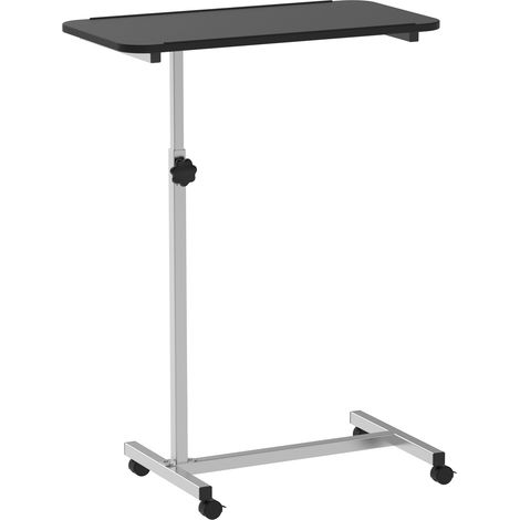 Table Mesa Auxiliaire Réglable 77x40x76-100 cm Noir Argent Métal Carga 20 kg (1/5)