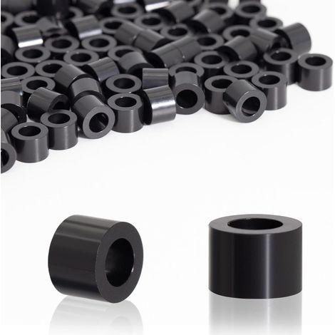 Jalleria - 100 arandelas espaciadoras redondas de ABS, espaciadores aislantes de plástico M4, arandelas de plástico para tornillos M4 de 7 x 5 mm para PCB  Aislamiento eléctrico (1/5)