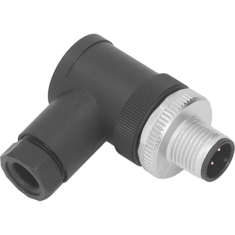 Connecteur aéronautique mâle M12 à 4 broches, fiche plastique étanche pour montage sur panneau, 250 V, usage électrique industriel (1/5)
