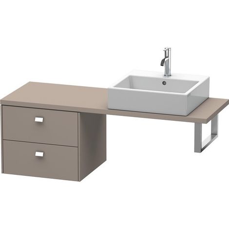BRIOSO consolle bassa con maniglia cromata 442x520x480mm basalto opaco
