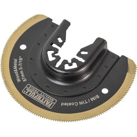 Faithfull Multi-Functional Bi-Metal Radial Saw Blade with TiN Coating, 87mm Diameter (1/3)
