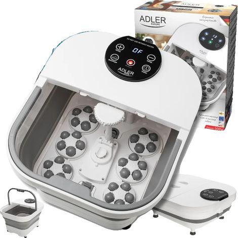 Massaggiatore per piedi, Materiale: ABS e TPR, Altezza da chiuso: 15 cm, Compatibile con piedi fino a 30 cm di lunghezza, Alimentazione: CC, Temperatura di riscaldamento: fino a 48 °C (1/5)