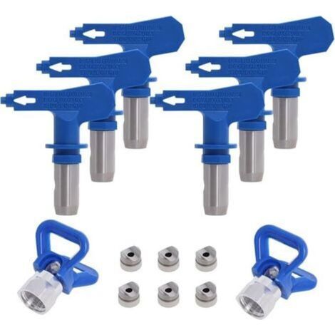 Buse Airless pulvérisation Réversible, 2X Buse siège Garde, Accessoires Buse Airless pour Pistolet à Peinture Haute Pression (Tapez 211, 315, 417, 517, 515, 523) (1/4)