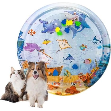 Sensorische Wassermatte für Haustiere, aufblasbare Wasserspielmatte, Kühlmatte für Katzen und Hunde, sensorische Wassermatte (1/4)