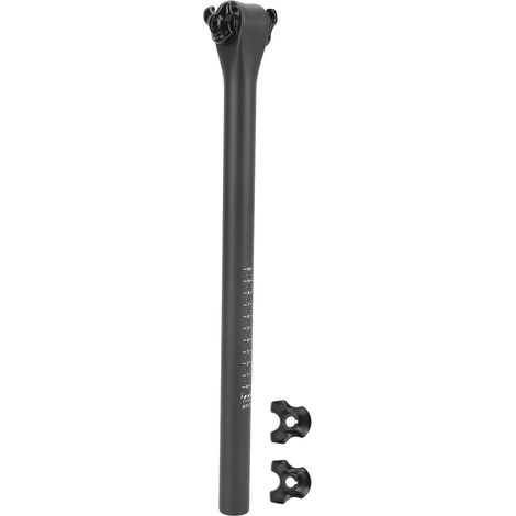 Leichte, vibrationsdämpfende Carbon-Sattelstütze für Fahrräder, matt schwarz/grau/silber, Abmessungen 27,2 x 400 mm. (1/5)