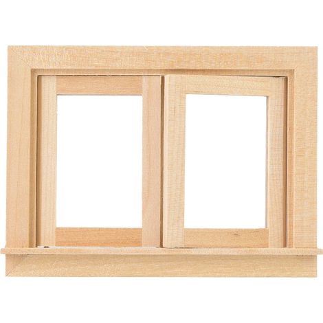 Fenêtre en Bois Miniature pour Maison de Poupée 1:12 - Accessoire Décoratif (1/5)