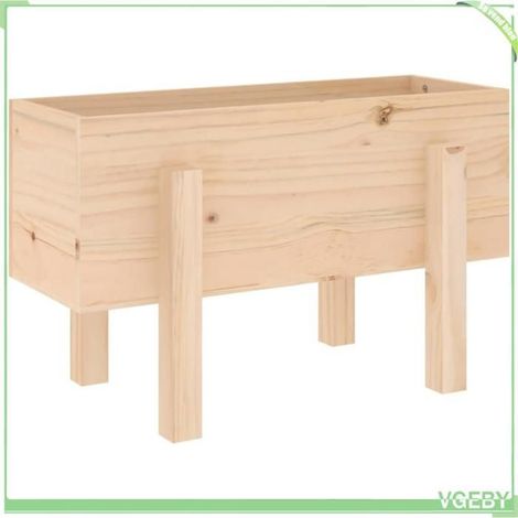 Jardinière de jardin - FAFEICY - 825177 - Bois de pin massif - 62 x 30 x 38 cm - Rectangulaire (1/5)