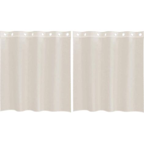 Maison Exclusive - Tende in Voile con Occhielli 2 pz Crema 140x140 cm