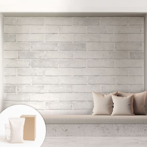 Papier peint avec colle pour décoration moderne de salon chambre à coucher cuisine et bureau Facile Mur en briques 208x146 cm (1/5)