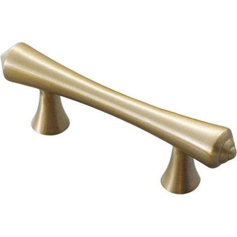 Poignée de porte/tiroir en cuivre pur, finition or clair, style moderne et luxueux, entraxe de 64 mm (1/5)